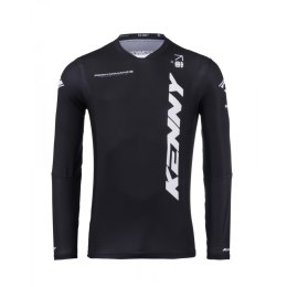 KENNY RACING KOSZULKA CROSS/ENDURO PERFORMANCE SOLID BLACK BLACK/WHITE XL
