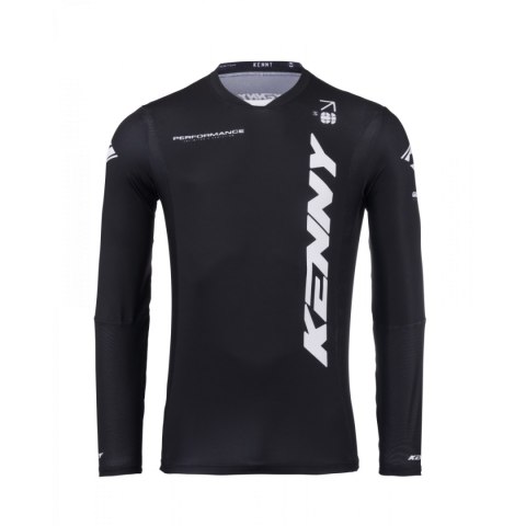 KENNY RACING KOSZULKA CROSS/ENDURO PERFORMANCE SOLID BLACK BLACK/WHITE XXXL