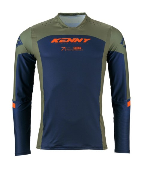 KENNY RACING KOSZULKA CROSS/ENDURO PERFORMANCE SOLID KAKI BLUE/GREEN L