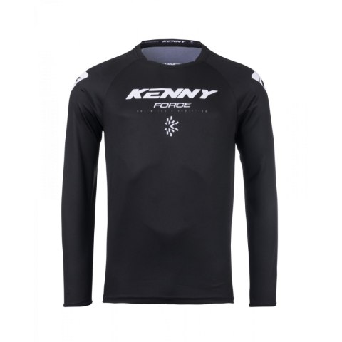 KENNY RACING KOSZULKA CROSS/ENDURO MODEL FORCE SOLID BLACK BLACK/WHITE S