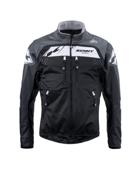 KENNY RACING KURTKA ADVENTURE/ENDURO SOFTSHELL GREY BLACK/GREY/WHITE XXL