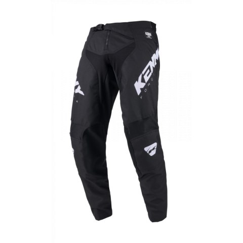 KENNY RACING SPODNIE CROSS/ENDURO MODEL FORCE SOLID BLACK BLACK/WHITE 28