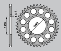 GROSSKOPF ZĘBATKA TYŁ 4409 42 GSXR 1000 01-06, SV1000 03-06 JTR1800.42