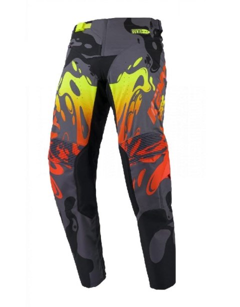KENNY RACING SPODNIE CROSS/ENDURO PERFORMANCE STEEL GREY/BLACK/RED/ŻÓŁTY 34