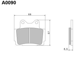 NISSIN KLOCKI HAMULCOWE KH104 PREMIUM SEMI-METALLIC SPIEK METALICZNY ECE R90 2P-209NS
