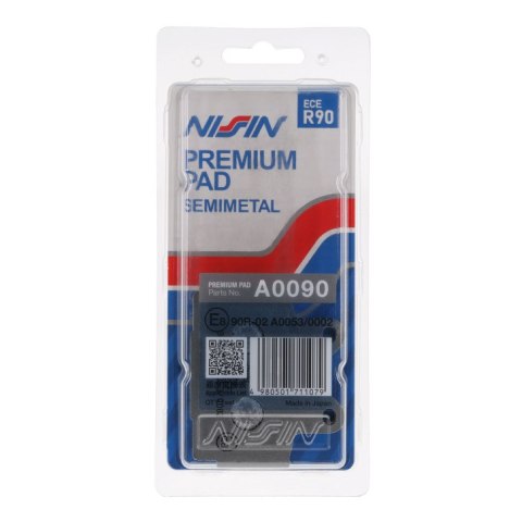 NISSIN KLOCKI HAMULCOWE KH104 PREMIUM SEMI-METALLIC SPIEK METALICZNY ECE R90 2P-209NS NISSIN KLOCKI HAMULCOWE KH104 PREMIUM SEMI-METALLIC SPIEK METALICZNY ECE R90 2P-209NS