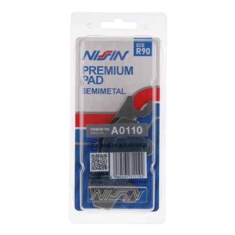 NISSIN KLOCKI HAMULCOWE KH135 KH214 PREMIUM SEMI-METALLIC SPIEK METALICZNY ECE R90 2P-211NS NISSIN KLOCKI HAMULCOWE KH135 KH214 PREMIUM SEMI-METALLIC SPIEK METALICZNY ECE R90 2P-211NS