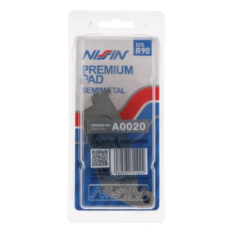 NISSIN KLOCKI HAMULCOWE KH142 KH226 PREMIUM SEMI-METALLIC SPIEK METALICZNY ECE R90 2P-202NS NISSIN KLOCKI HAMULCOWE KH142 KH226 PREMIUM SEMI-METALLIC SPIEK METALICZNY ECE R90 2P-202NS