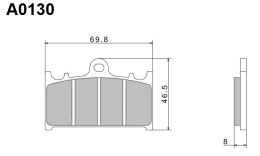 NISSIN KLOCKI HAMULCOWE KH158 PREMIUM SEMI-METALLIC SPIEK METALICZNY ECE R90 2P-214NS