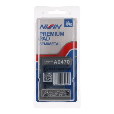 NISSIN KLOCKI HAMULCOWE KH160 PREMIUM SEMI-METALLIC SPIEK METALICZNY ECE R90 2P-251NS NISSIN KLOCKI HAMULCOWE KH160 PREMIUM SEMI-METALLIC SPIEK METALICZNY ECE R90 2P-251NS