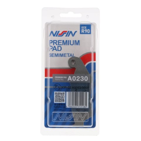 NISSIN KLOCKI HAMULCOWE KH185 KH389 PREMIUM SEMI-METALLIC SPIEK METALICZNY ECE R90 2P-225NS NISSIN KLOCKI HAMULCOWE KH185 KH389 PREMIUM SEMI-METALLIC SPIEK METALICZNY ECE R90 2P-225NS