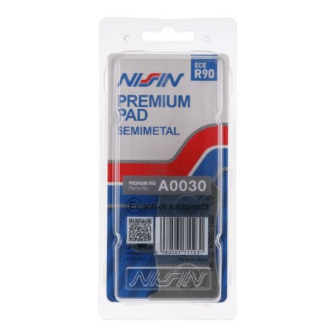 NISSIN KLOCKI HAMULCOWE KH187 PREMIUM SEMI-METALLIC SPIEK METALICZNY ECE R90 2P-203NS NISSIN KLOCKI HAMULCOWE KH187 PREMIUM SEMI-METALLIC SPIEK METALICZNY ECE R90 2P-203NS