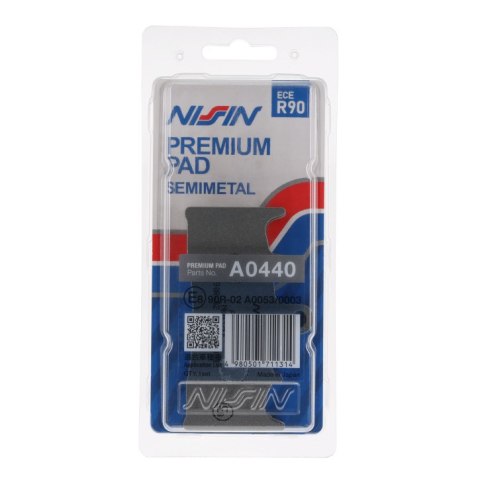 NISSIN KLOCKI HAMULCOWE KH188 PREMIUM SEMI-METALLIC SPIEK METALICZNY ECE R90 2P-248NS NISSIN KLOCKI HAMULCOWE KH188 PREMIUM SEMI-METALLIC SPIEK METALICZNY ECE R90 2P-248NS