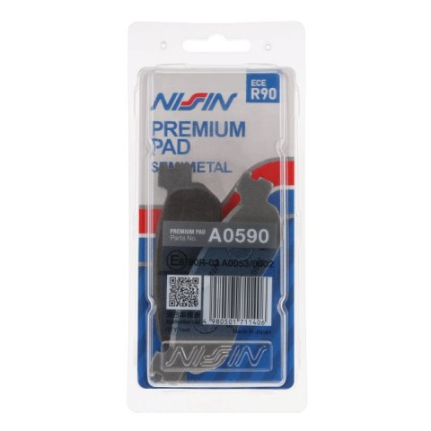 NISSIN KLOCKI HAMULCOWE KH275 PREMIUM SEMI-METALLIC SPIEK METALICZNY ECE R90 2P-266NS NISSIN KLOCKI HAMULCOWE KH275 PREMIUM SEMI-METALLIC SPIEK METALICZNY ECE R90 2P-266NS