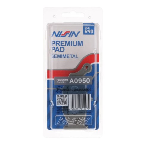 NISSIN KLOCKI HAMULCOWE KH419 PREMIUM SEMI-METALLIC SPIEK METALICZNY ECE R90 2P-319NS NISSIN KLOCKI HAMULCOWE KH419 PREMIUM SEMI-METALLIC SPIEK METALICZNY ECE R90 2P-319NS