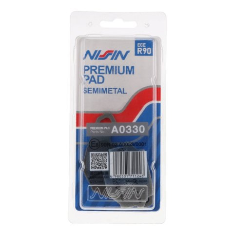 NISSIN KLOCKI HAMULCOWE KH67 PREMIUM SEMI-METALLIC SPIEK METALICZNY ECE R90 2P-236NS NISSIN KLOCKI HAMULCOWE KH67 PREMIUM SEMI-METALLIC SPIEK METALICZNY ECE R90 2P-236NS
