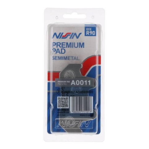 NISSIN KLOCKI HAMULCOWE KH69 PREMIUM SEMI-METALLIC SPIEK METALICZNY ECE R90 2P-201NS NISSIN KLOCKI HAMULCOWE KH69 PREMIUM SEMI-METALLIC SPIEK METALICZNY ECE R90 2P-201NS
