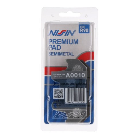 NISSIN KLOCKI HAMULCOWE KH69 2 PREMIUM SEMI-METALLIC SPIEK METALICZNY ECE R90 2P-242NS NISSIN KLOCKI HAMULCOWE KH69 2 PREMIUM SEMI-METALLIC SPIEK METALICZNY ECE R90 2P-242NS
