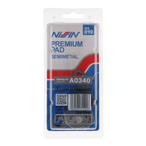 NISSIN KLOCKI HAMULCOWE KH83 PREMIUM SEMI-METALLIC SPIEK METALICZNY ECE R90 2P-237NS NISSIN KLOCKI HAMULCOWE KH83 PREMIUM SEMI-METALLIC SPIEK METALICZNY ECE R90 2P-237NS