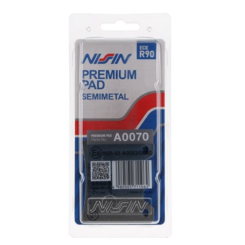 NISSIN KLOCKI HAMULCOWE KH88 PREMIUM SEMI-METALLIC SPIEK METALICZNY ECE R90 2P-207NS NISSIN KLOCKI HAMULCOWE KH88 PREMIUM SEMI-METALLIC SPIEK METALICZNY ECE R90 2P-207NS